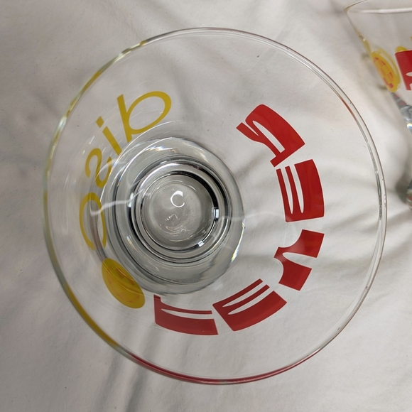 Martini glasses - pair of disco fever martini glasses - Picture 3 of 6